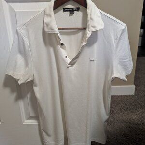 Michaels Kors Mens White Polo